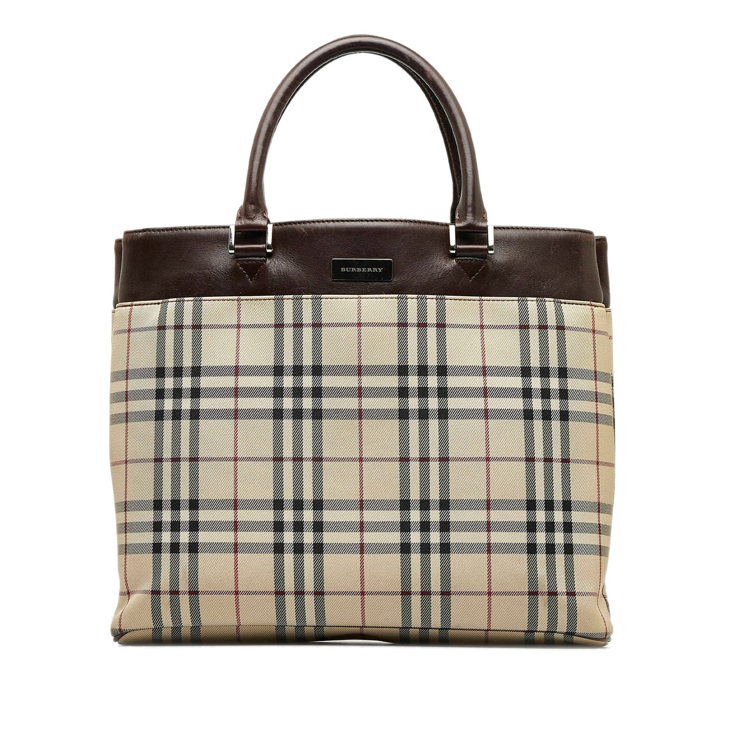 Brown Burberry Ho  Check Tote