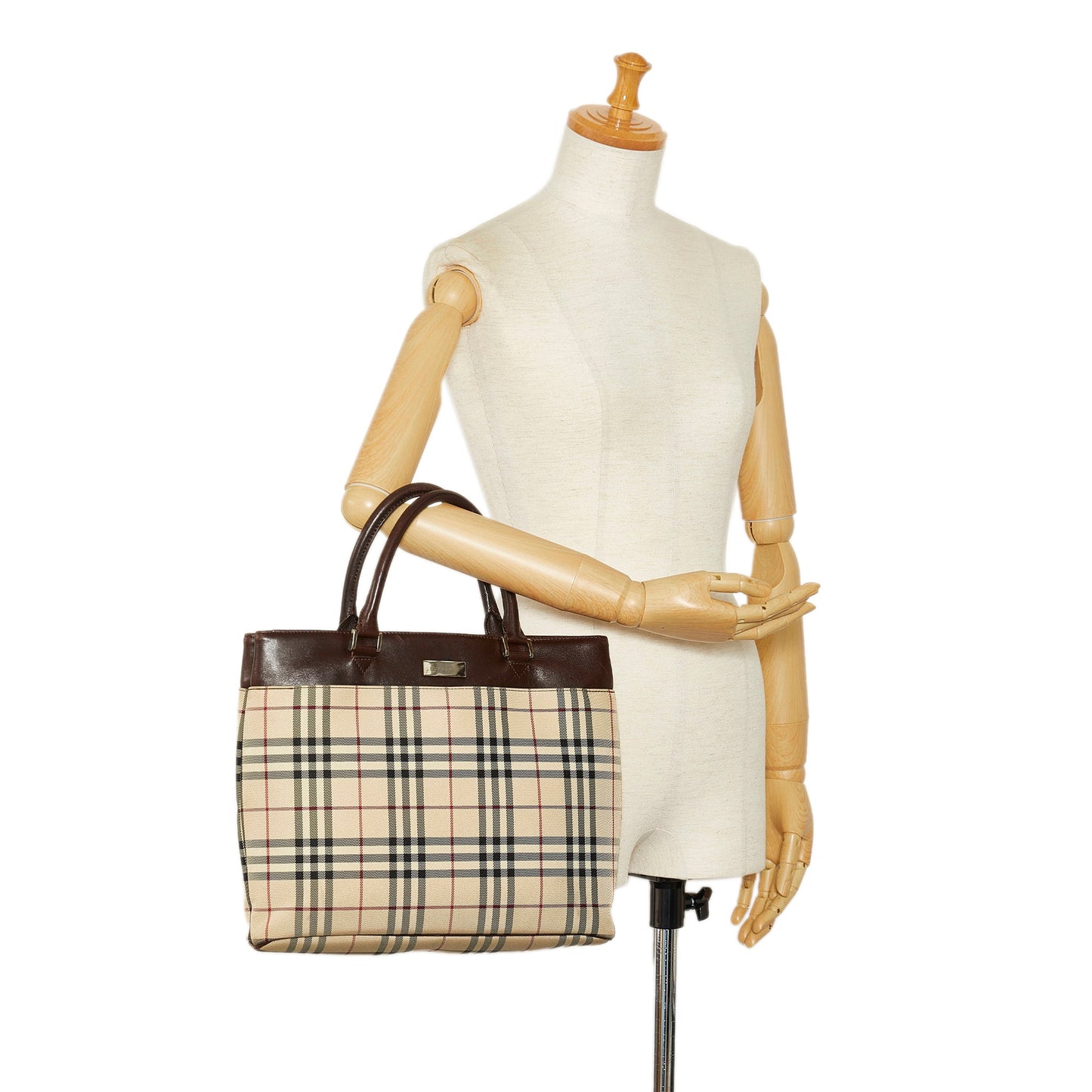 Brown Burberry Ho  Check Tote