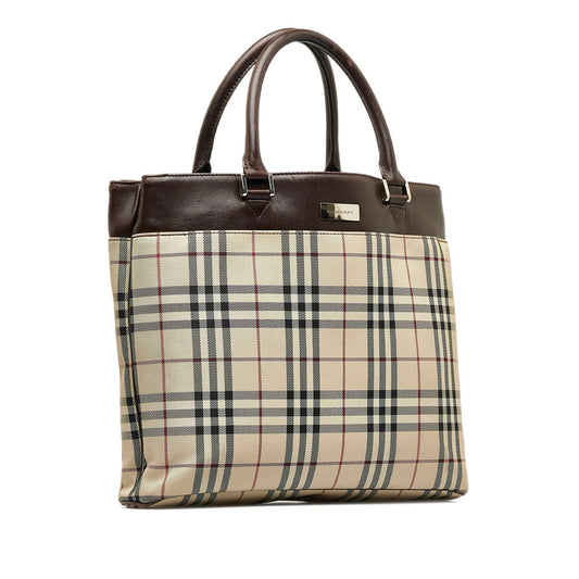Brown Burberry Ho  Check Tote
