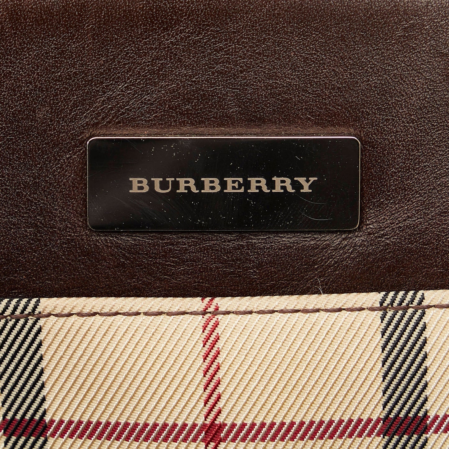 Brown Burberry Ho  Check Tote