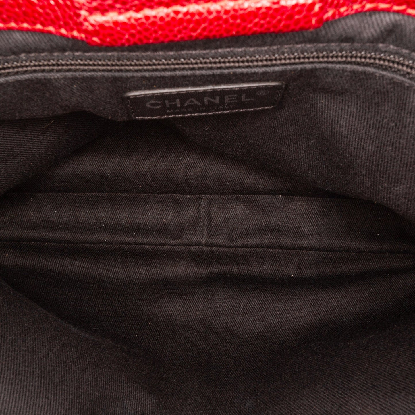 Red Chanel Small Caviar City Shopper Tote Bag