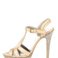 Saint Laurent Beige Leather and Stingray Platform Sandals Size US 8 | EU 38