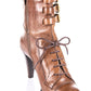 Burberry Brown Leather Riddle Lace-Up Ankle Boots Size US 8 | EU 38