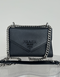Prada Monochrome Crossbody in Black