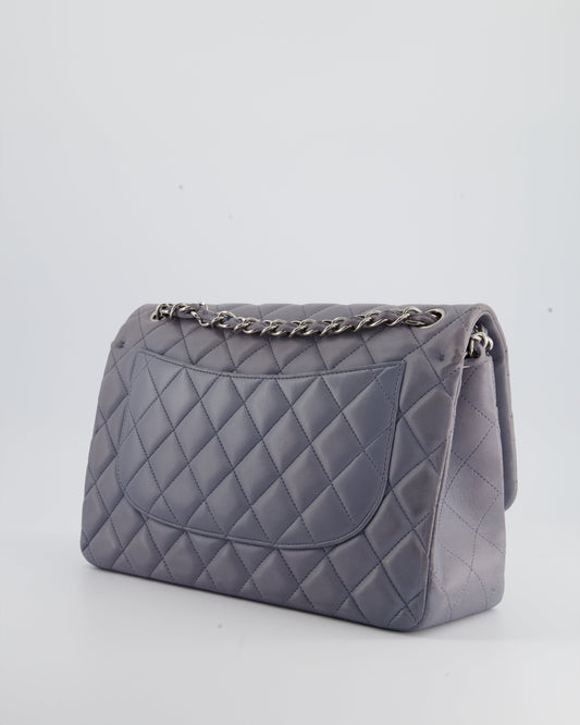 Chanel Lavender Jumbo Double Flap Bag in Lambskin Leather with Silver Hardware