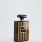 *COLLECTORS* Chanel Black and Glittered Gold Glittered Plexiglass Perfume Bottle with Pearl Detail