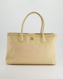 Chanel   Beige Executive Tote Bag in Leather with 24K Gold Hardware