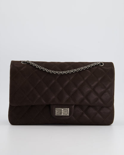 Chanel Chocolate Brown Maxi 2.55 Reissue in Iridescent Calfskin with Ruthenium Hardware