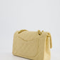 * Chanel Beige Small Fabric Double Flap Bag with 24K Gold Hardware
