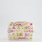 & CURRENT SEASON* Chanel Cruise 2024 White, Yellow, Pink and Blue Sequin Small Flap Bag with Gold Hardware