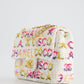 & CURRENT SEASON* Chanel Cruise 2024 White, Yellow, Pink and Blue Sequin Small Flap Bag with Gold Hardware
