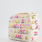& CURRENT SEASON* Chanel Cruise 2024 White, Yellow, Pink and Blue Sequin Small Flap Bag with Gold Hardware