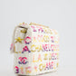 & CURRENT SEASON* Chanel Cruise 2024 White, Yellow, Pink and Blue Sequin Small Flap Bag with Gold Hardware