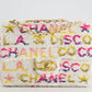 & CURRENT SEASON* Chanel Cruise 2024 White, Yellow, Pink and Blue Sequin Small Flap Bag with Gold Hardware
