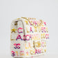 & CURRENT SEASON* Chanel Cruise 2024 White, Yellow, Pink and Blue Sequin Small Flap Bag with Gold Hardware