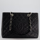 *AMAZING SHAPE* Chanel Black GST Grand Shopper Tote Bag in Caviar Leather with Silver Hardware