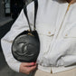 CHANEL 2001-2003 Black Lambskin Choco Bar Handbag 05309
