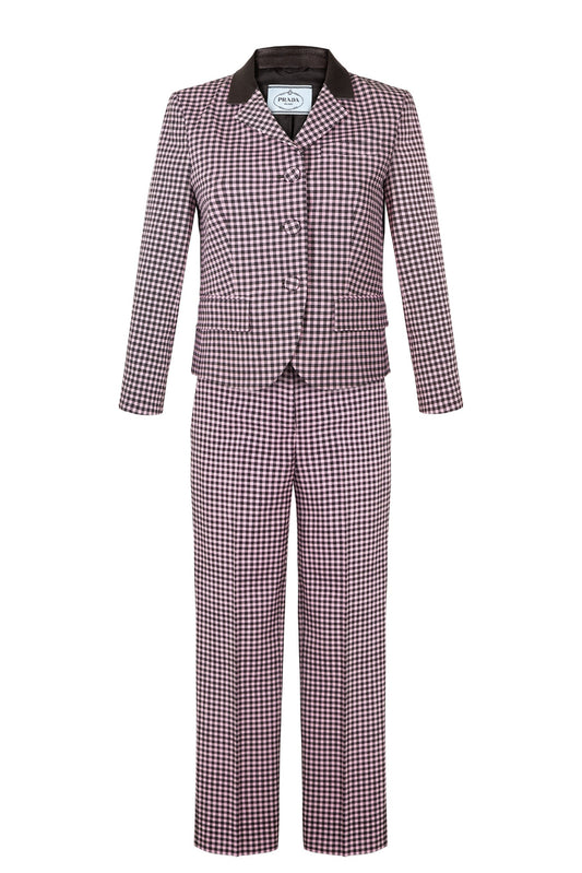 PRADA Two Piece Check Purple
