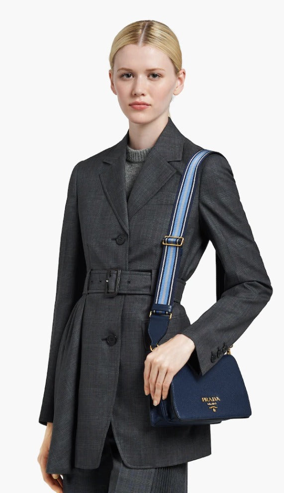 PRD VITELLO DAINO FLAP CROSSBODY BAG