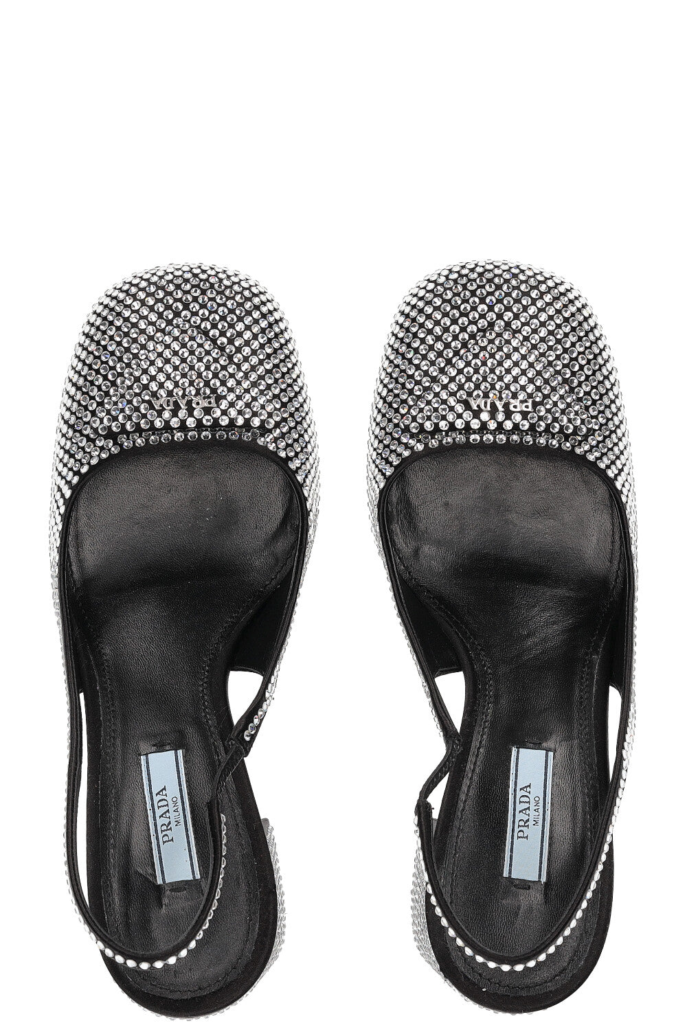 PRADA Slingback Heels with Crystals