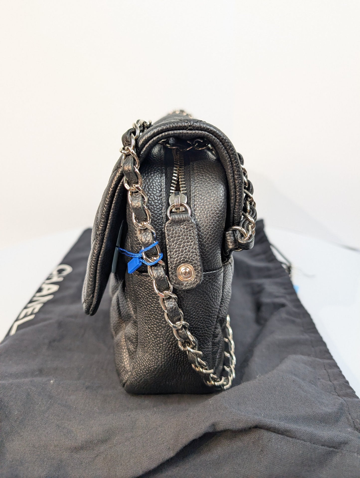 Chanel Black Caviar Jumbo Easy Flap Bag