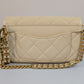 Chanel Melody Cream White Caviar Belt (or Crossbody) Bag