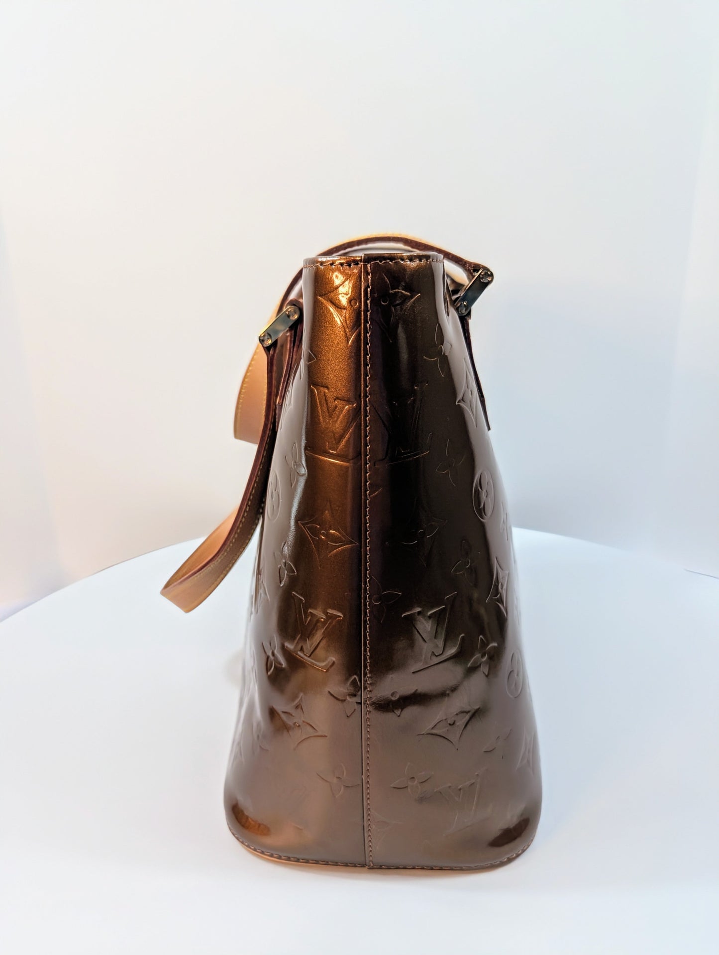 Louis Vuitton Houston Copper Monogram Vernis Leather Tote Bag and Matching LV Wallet