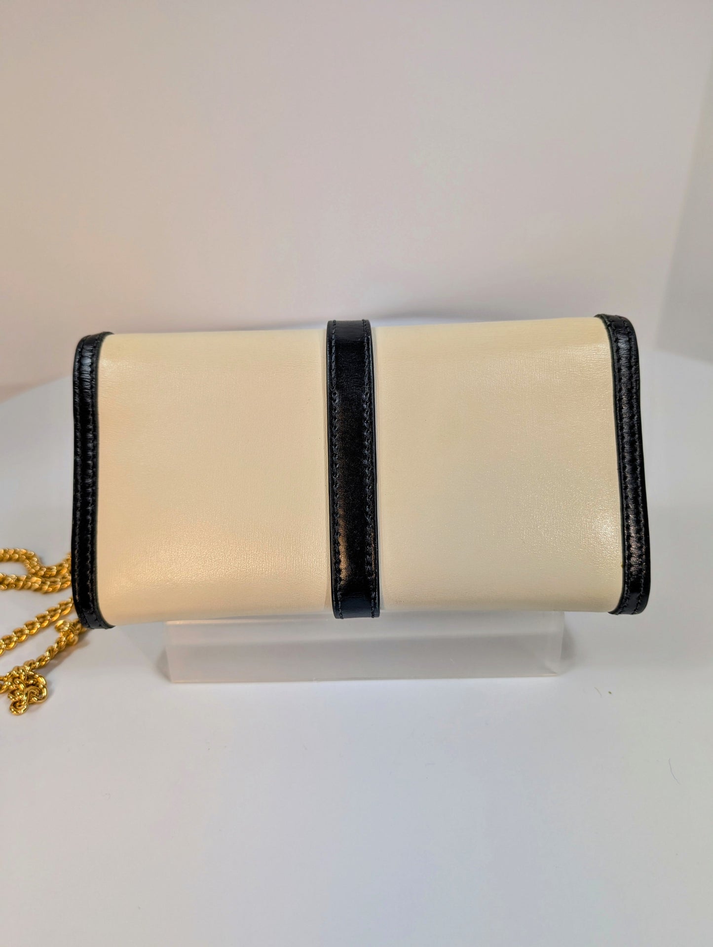 Gucci Cream Jackie 1961 Wallet on Chain with Gold Hardware