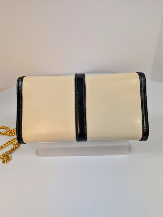 Gucci Cream Jackie 1961 Wallet on Chain with Gold Hardware