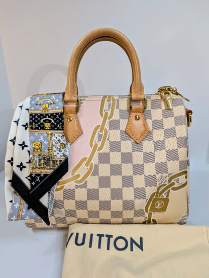Louis Vuitton Nautical Damier Azur Speedy 25 Bandoulière with Bandeau