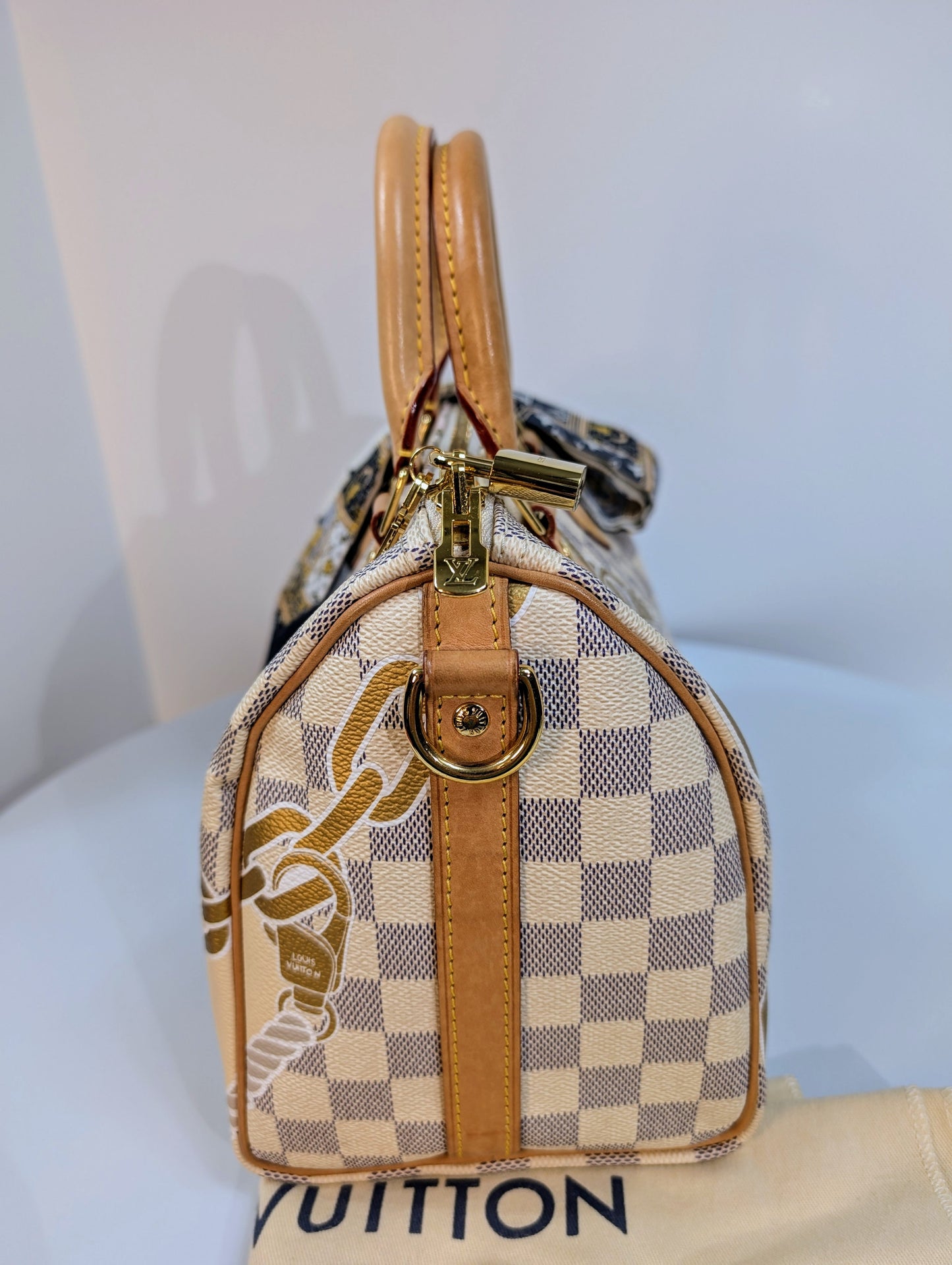 Louis Vuitton Nautical Damier Azur Speedy 25 Bandoulière with Bandeau