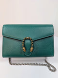 Gucci Green Dionysus Wallet on Chain (WOC) with Crystal Detail