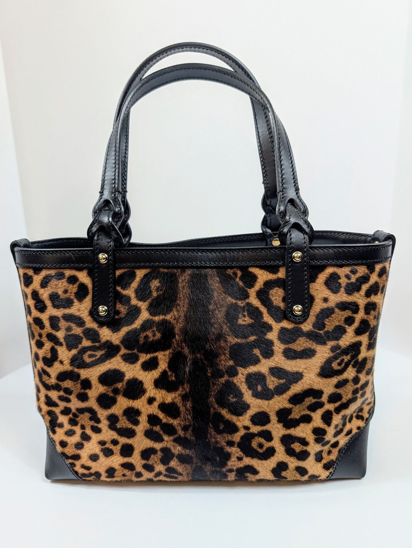 Gucci   Horsebit 1955 Small Tote Bag in Leopard Print Calf Hair