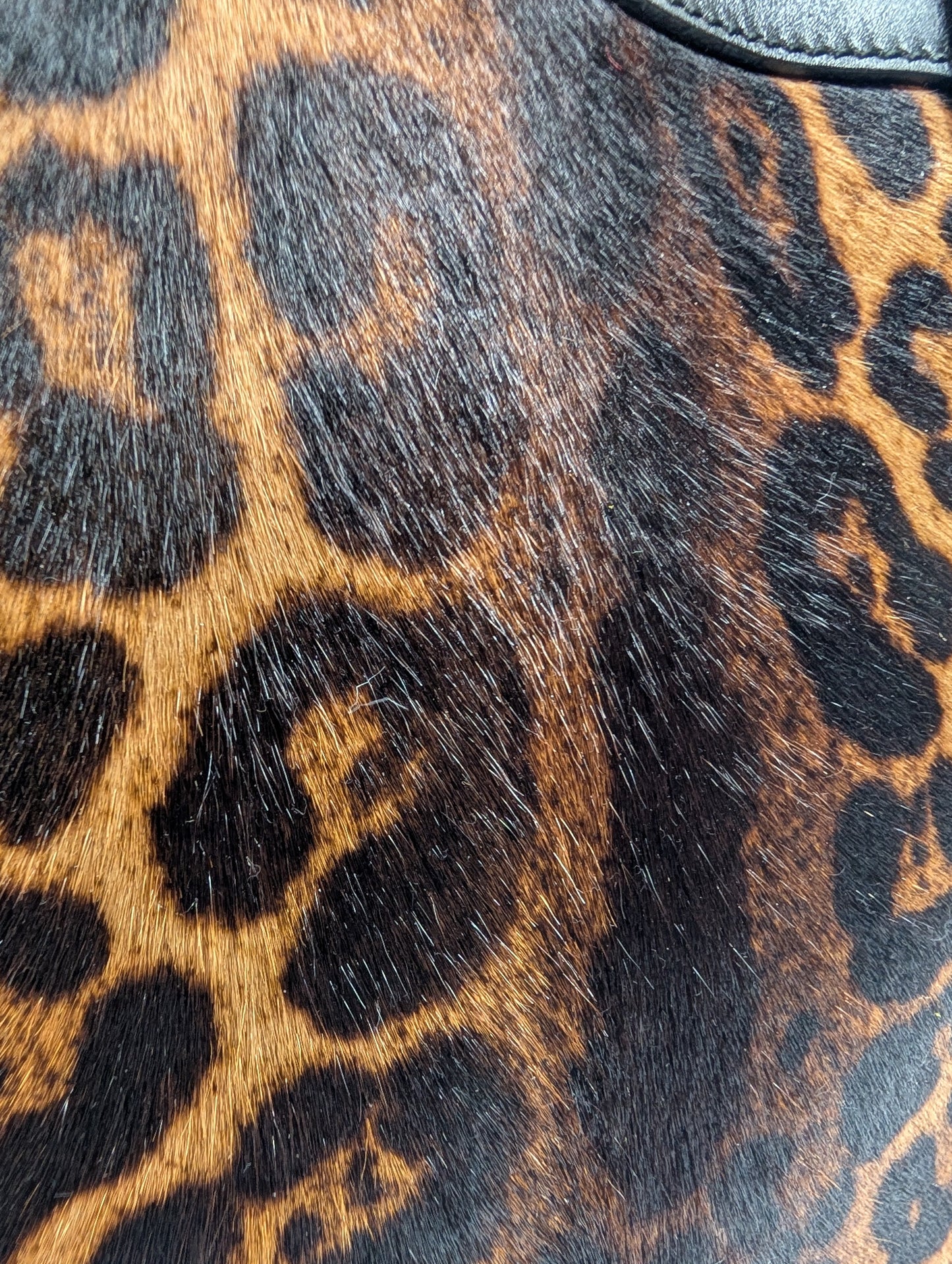 Gucci   Horsebit 1955 Small Tote Bag in Leopard Print Calf Hair