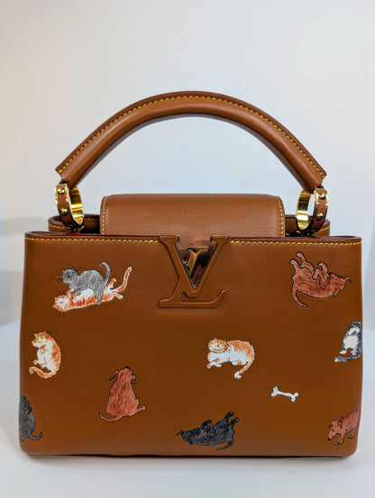 Louis Vuitton Rare Brown Capucines MM "Catogram" Bag