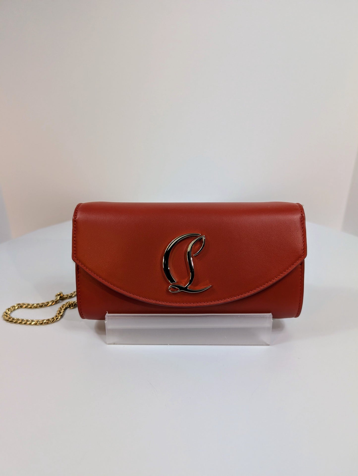 Christian Louboutin Burnt Orange Loubiclutch Clutch