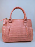 Nancy Gonzales Pink Crocodile Top Handle Bag