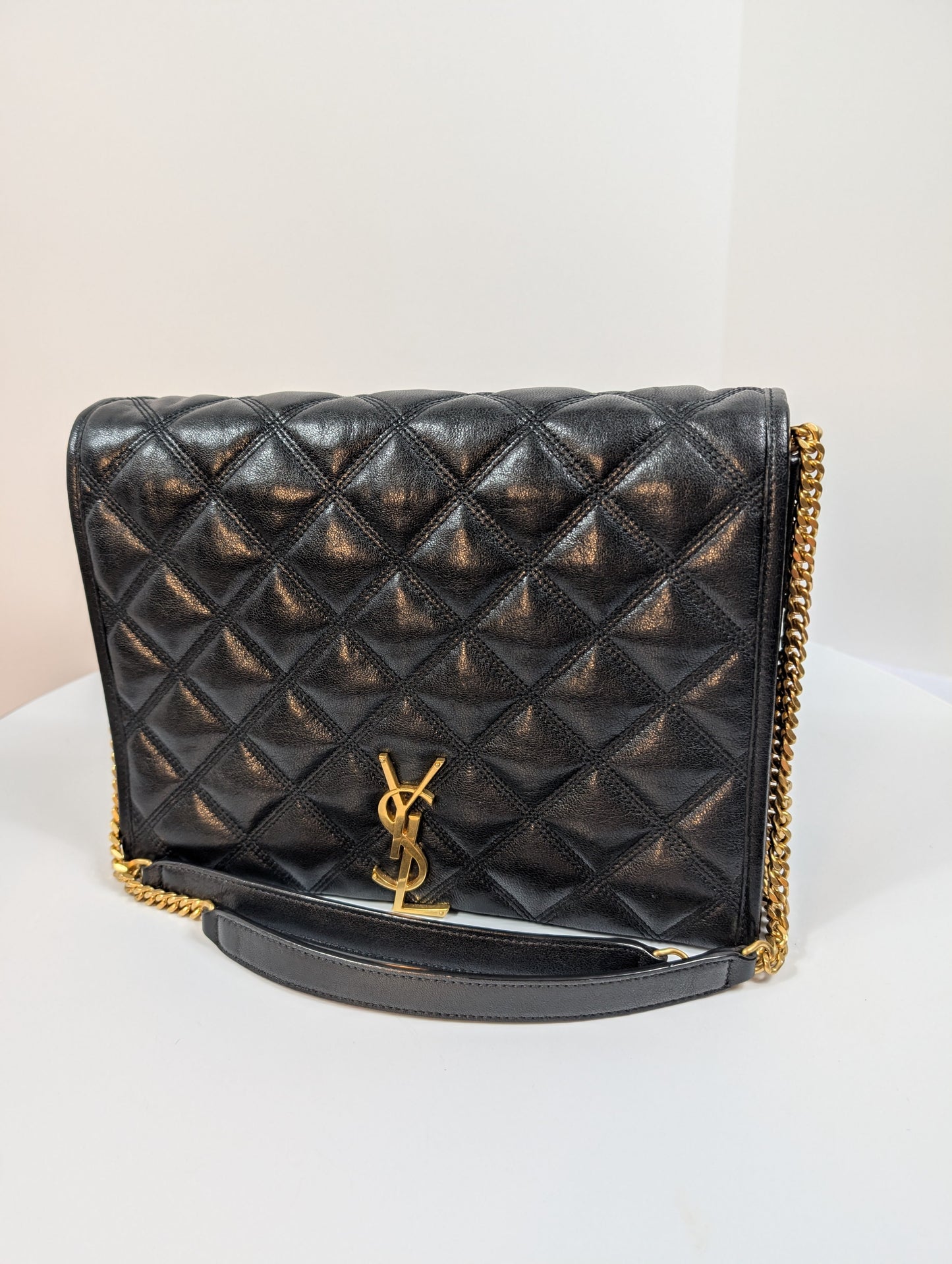 Saint Laurent YSL Black Quilted Leather Niki Shoulder Bag