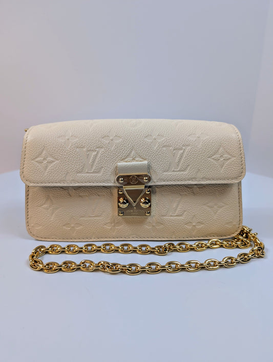 Louis Vuitton Cream Wallet on Chain WOC Metis East West