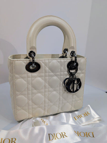 Dior Lady Dior Ivory My ABCDior Bag in Cannage Lambskin
