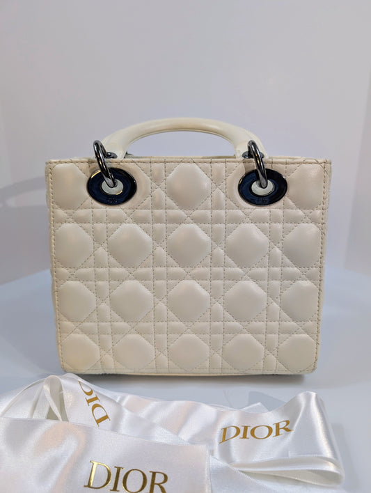 Dior Lady Dior Ivory My ABCDior Bag in Cannage Lambskin