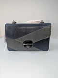 Chanel Blue and Grey Patchwork Lizard Skin Box Bag