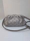 Louis Vuitton Mahina Amelia Shoulder Bag in Silver Perforated Leather