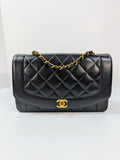Chanel   3-Series Black Quilted Lambskin Diana Single Flap Bag