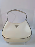 Prada White Brushed Leather Cleo Bag