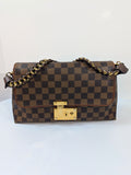 Louis Vuitton Brown Damier Ebene Canvas Pallas Clutch