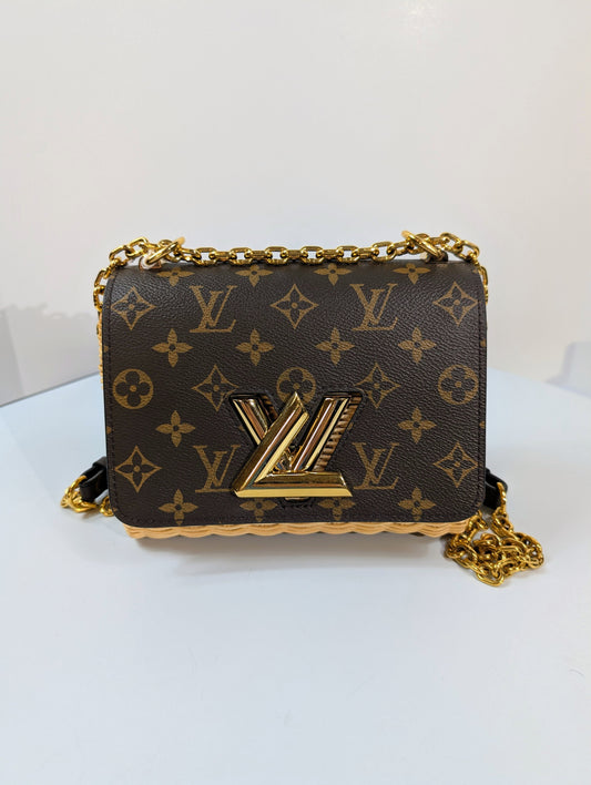 Louis Vuitton Damier Wicker Rattan Monogram Canvas Twist PM Shoulder Bag