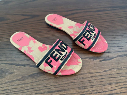 Fendi Pink Slides