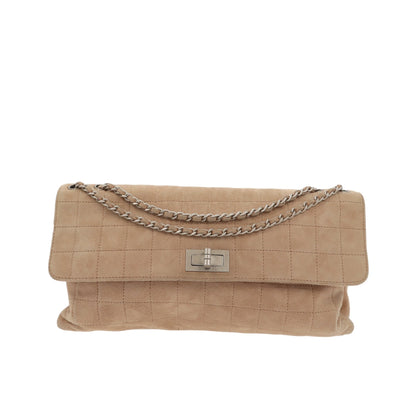 CHANEL 2.55 Shoulder Bag in Beige Suede