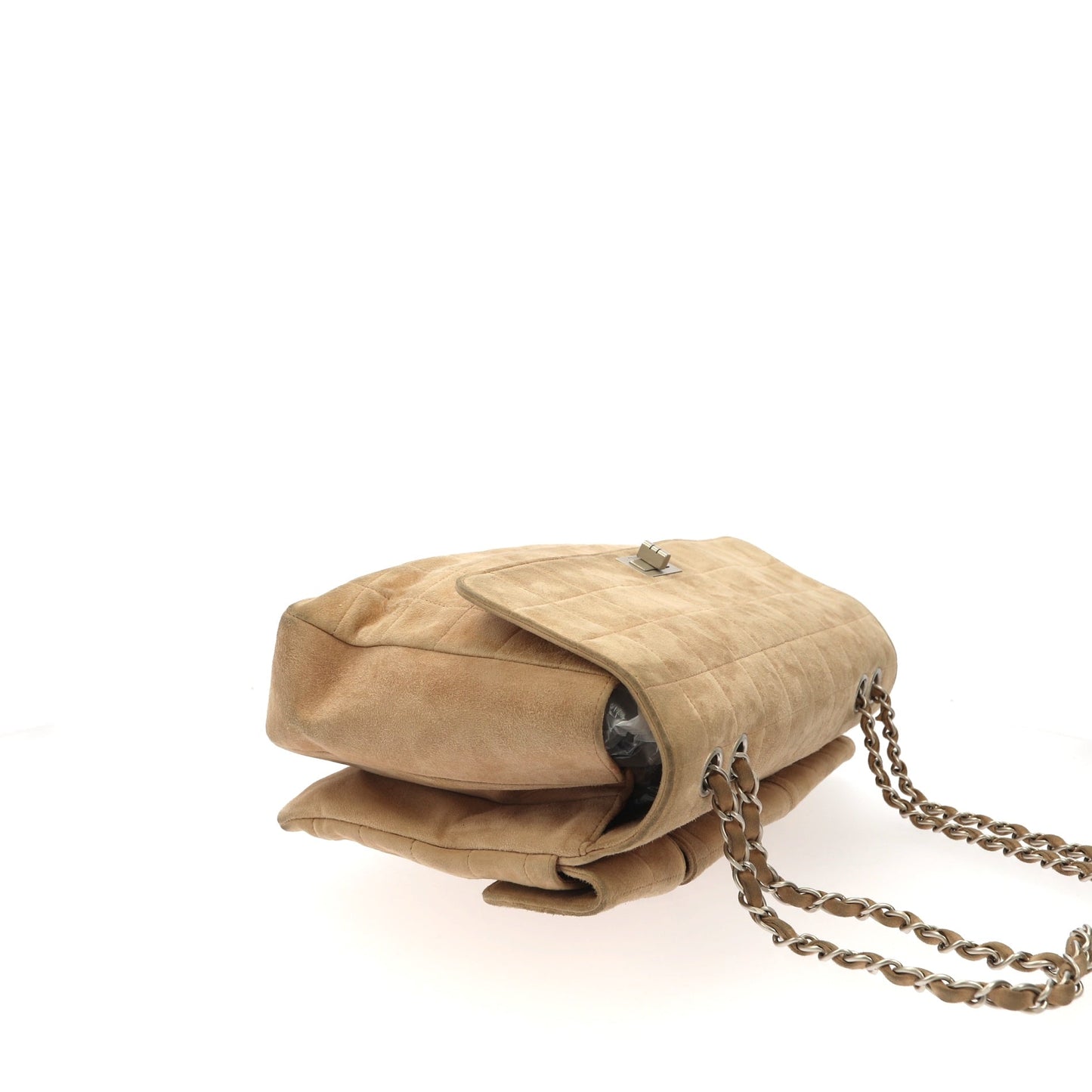 CHANEL 2.55 Shoulder Bag in Beige Suede